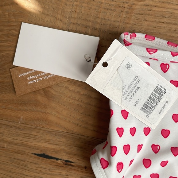 Roller Rabbit Heart Print High Waist Bikini Size Large, NWT - Picture 5 of 9